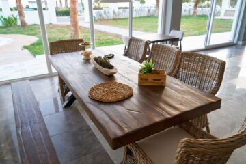 Mesas de comedor de madera maciza para restaurante